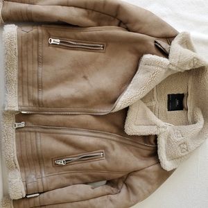 COPY - Zara sherling suede jacket